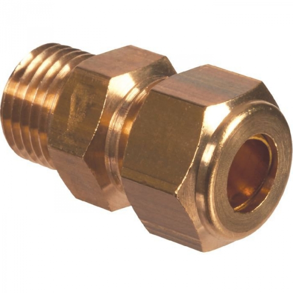 Raccord bicône droit laiton - M 3/8' - Ø 14 mm - Thermador