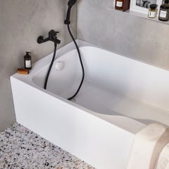 Baignoire bain douche JACOB DELAFON Malice antidérapante + tablier angle, 170 x 90 gauche