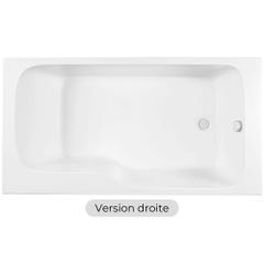 Baignoire bain douche JACOB DELAFON Malice antidérapante, version droite | 170x90 cm Blanc mat 2