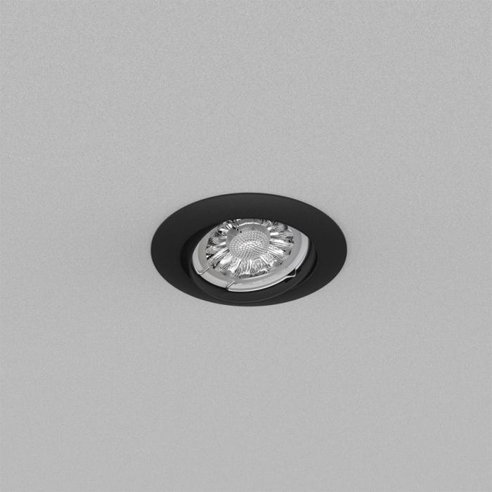 Xanlite - Lot de 5 spots noirs encastrables LED avec ampoules incluses, culot GU10, 345 Lumens, équivalence 50 W, 4000K, Blanc neutre - PACK5SP50ANCW 2