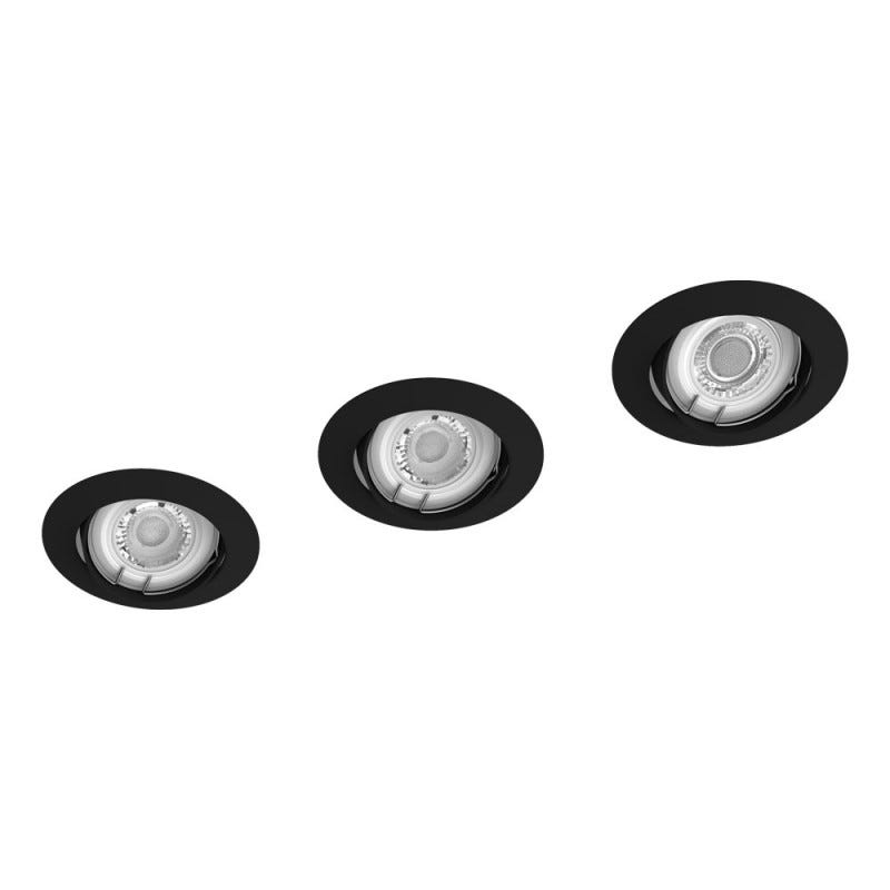 Xanlite - Lot de 5 spots noirs encastrables LED avec ampoules incluses, culot GU10, 345 Lumens, équivalence 50 W, 4000K, Blanc neutre - PACK5SP50ANCW 3