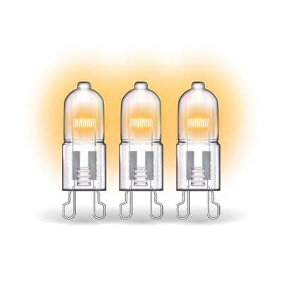 Lot de 3 ampoules halogènes culot G9, 410 Lumens, 36W, 2700 Kelvins, Blanc chaud Dimmable 1