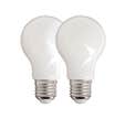 Lot de 2 ampoules Filament LED A60 Opaque, culot E27, 806 Lumens, equivalence 60 W, 2700 Kelvins, Blanc chaud