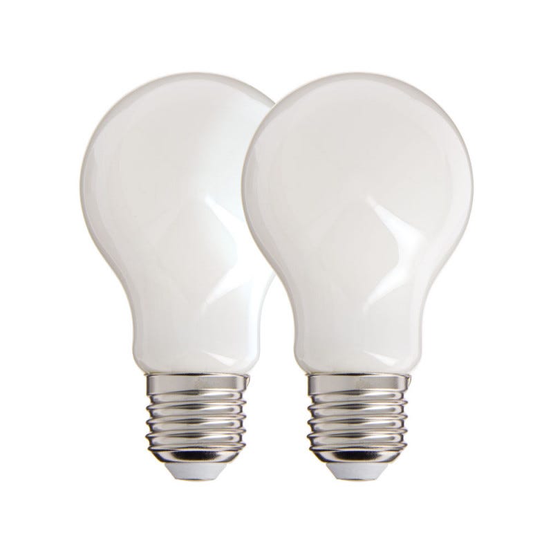Xanlite - Lot de 2 ampoules Filament LED A60 Opaque, culot E27, 806 Lumens, equivalence 60 W, 4000 Kelvins, Blanc Neutre - PACK2RFE806GOCW 0