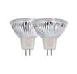 Lot de 2 ampoules SMD LED Spot MR16, culot GU5.3, 345 Lumens, conso. 5W (eq. 35W), 2700K, Blanc chaud