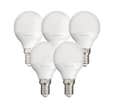 Lot de 5 ampoules SMD LED P45 Opaque, culot E14, 470 Lumens, conso. 5,3 W (eq. 40W), 2700K, Blanc chaud
