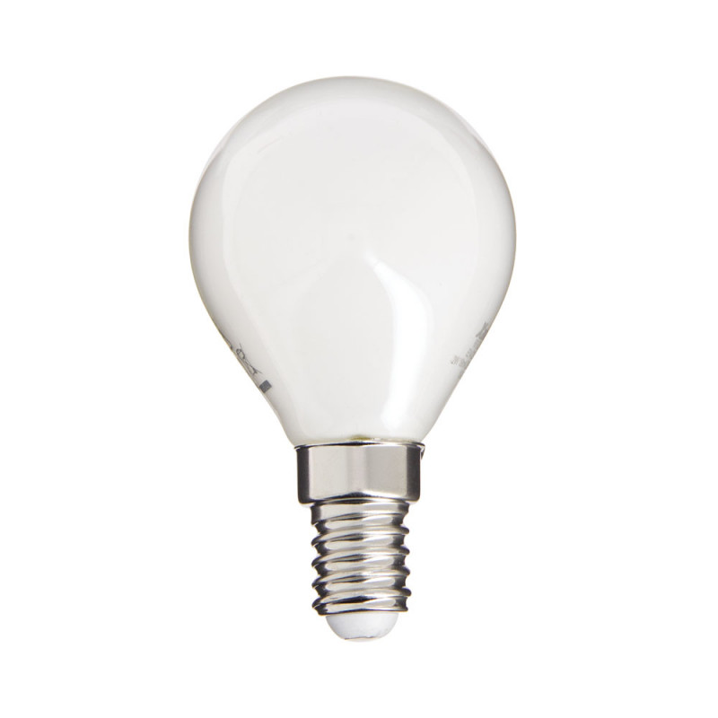 Ampoule Filament LED Opaque, culot E14, 250 Lumens, conso. 4W (eq. 25W), 2700K, Blanc chaud
