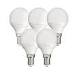 Lot de 5 ampoules SMD LED P45 Opaque, culot E14, 470 Lumens, conso. 5,3 W (eq. 40W), 4000K, Blanc neutre