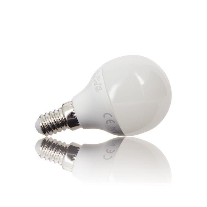 Xanlite - Lot de 5 ampoules SMD LED P45 Opaque, culot E14, 470 Lumens, conso. 5,3 W (eq. 40W), 4000K, Blanc neutre - PACK5EV470PCW 2