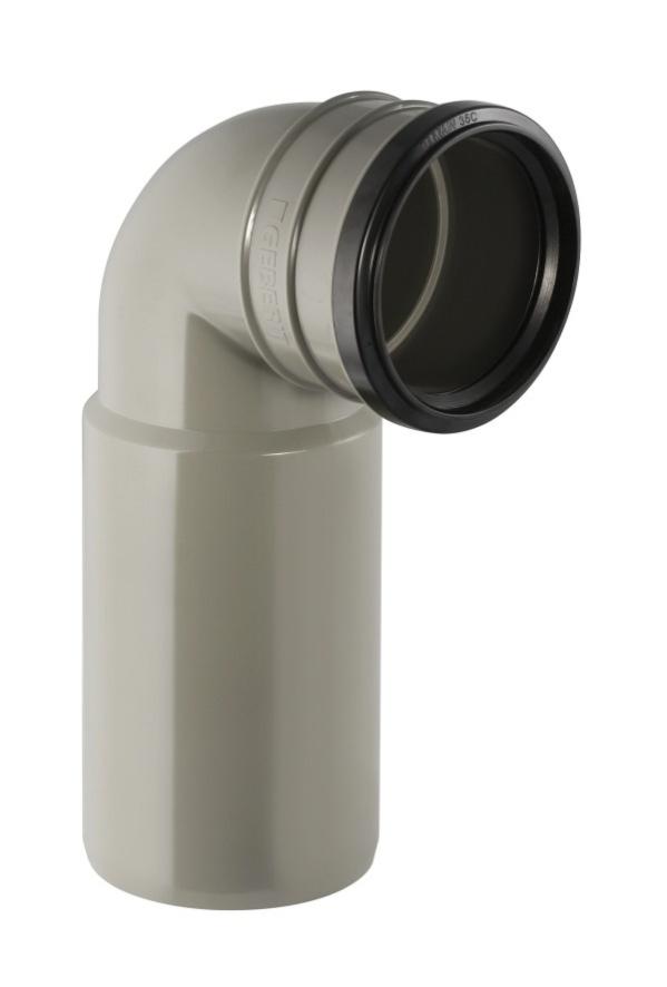 Coude d'évacuation PVC 100 mm - GEBERIT - 367.002.00.1