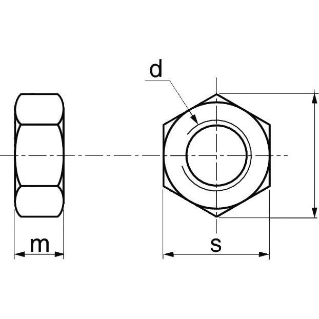 Écrou hexagonal nylon DIN 934 M5 boîte de 200 - ACTON - 830005 1