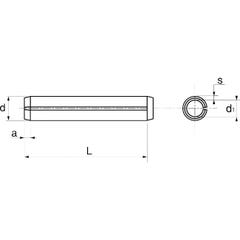 Goupille élastique A1 ISO 8752 8X20 boîte de 100 - ACTON - 627028X20 1