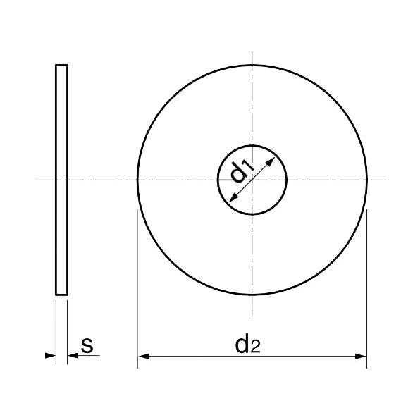 Rondelle plate type L A2 DIN 9021 20X60X4 boîte de 25 - ACTON - 6251120 2