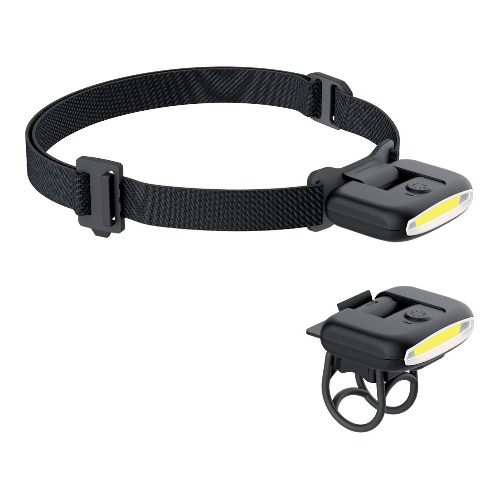 Lampe frontale LED 2 en 1 pour vélo rechargeable USB, 170 Lumens