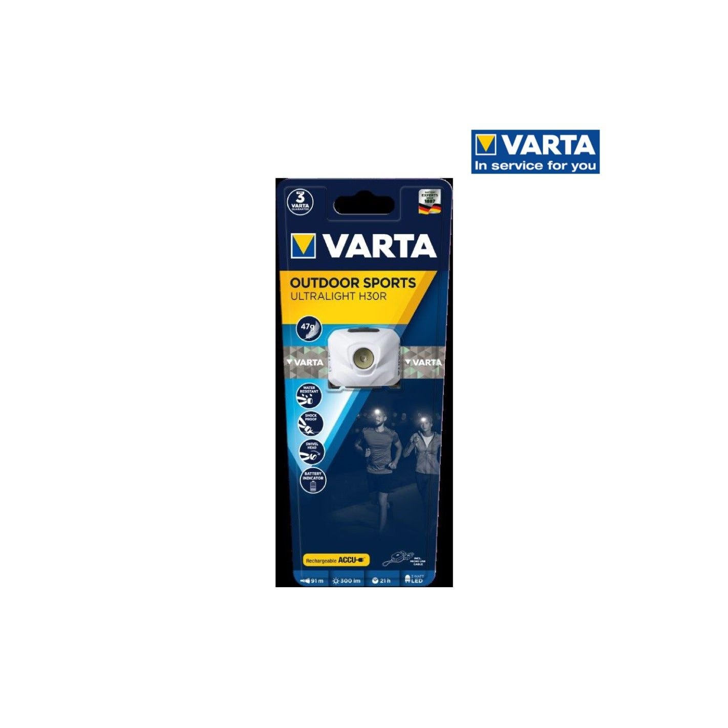 Lampe Frontale Rechargeable Varta Blanche - Ultralight H30r 3