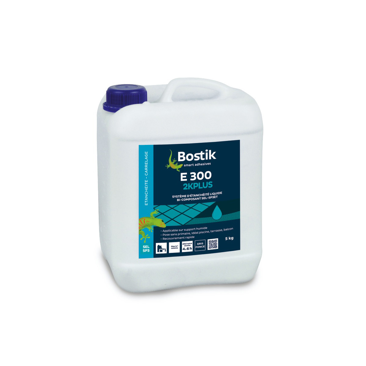 Système impermeabilisation - etancheite e - 300 2kplus gris fonce bidon 5