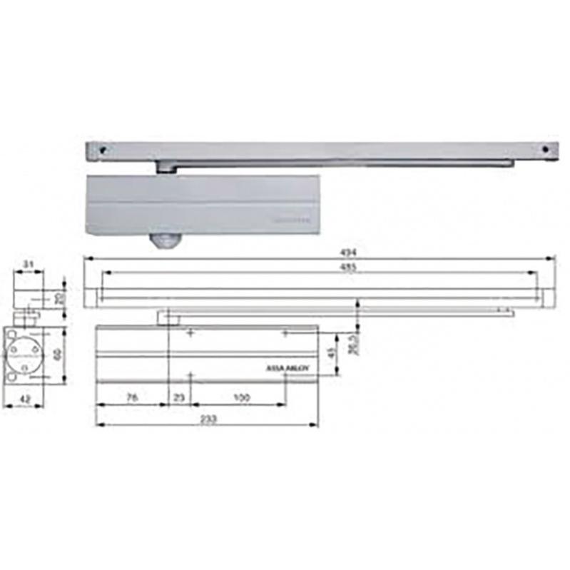 Bras compas l190 vachette argent - 11167000