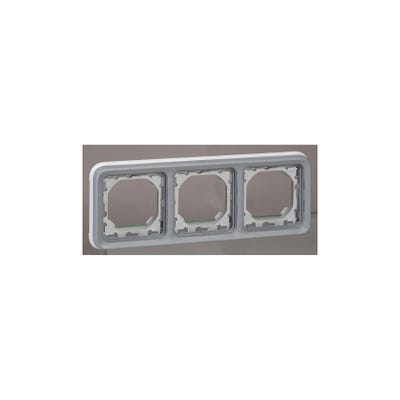 Support plaque 3 postes horizontaux Plexo composable IP55 - Legrand 3