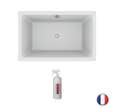Baignoire bain douche Jacob Delafon compacte Capsule 140x90 Blanc avec vidage + Nettoyant acrylique pour baignoire Jacob Delafon