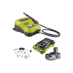 Pack RYOBI Mini-outil multifonction 18V OnePlus R18RT-0 - 1 Batterie 3.0Ah High Energy - 1 Chargeur ultra rapide 0