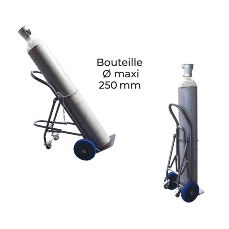 Diable porte 1 bouteille STOCKMAN - Roues gonflables - Charge 120kg - SAC120-RG 4