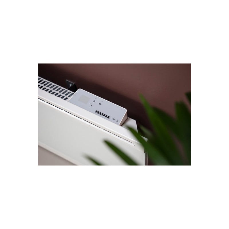Pack ADAX Radiateur électrique connecté blanc - 600 W - 635x330x91mm - Famn H 06 KWTW - Pieds pour radiateur P blancs - 195x290mm 3