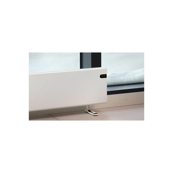 Pack ADAX Radiateur électrique blanc - 1200 W - 1450x200x90mm - Neo Basic NL12 KDT - Pieds pour radiateur L blancs - 195x145mm 2