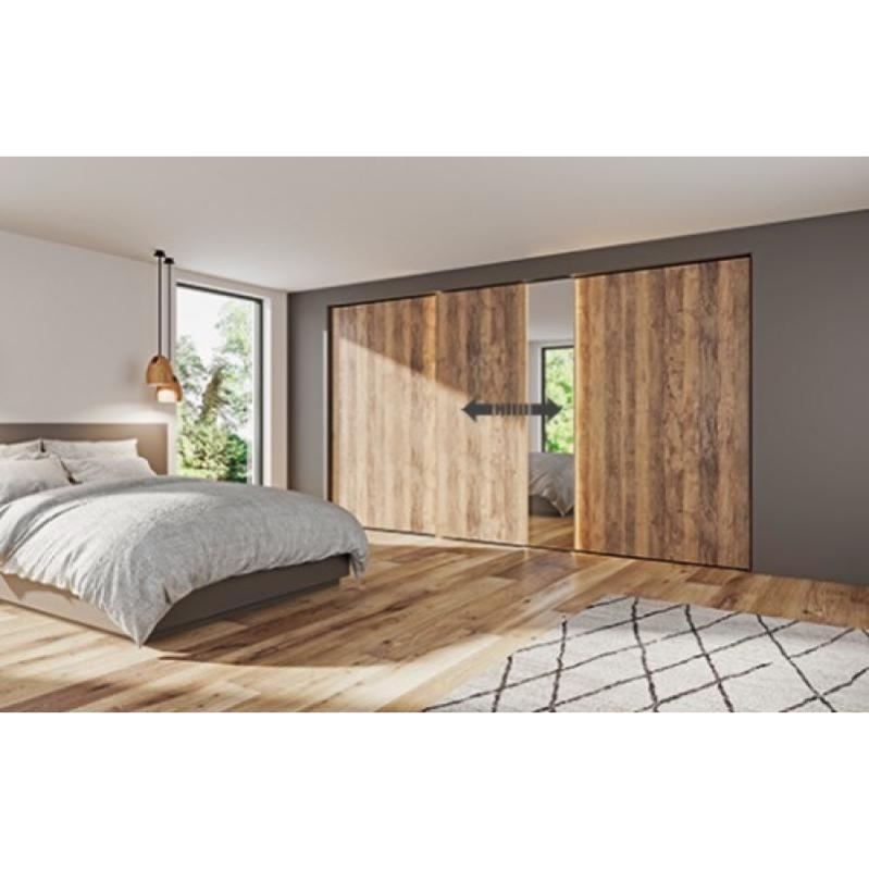 Kit de garniture de coulissage et guidage TopLine XL STB 19 33 mm épaisseur porte 22 à 30 mm 80 kg pour 3 portes
