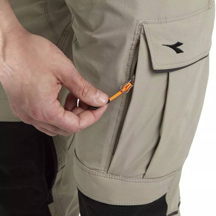 Pantalon de travail avec poches genouillères TECH PERFORMANCE Diadora Beige XXL 3