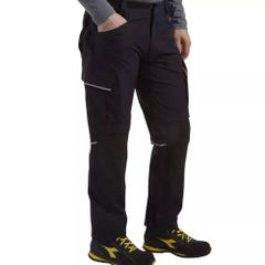 Pantalon de travail avec poches genouillères TECH PERFORMANCE Diadora Noir S 2