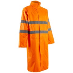 Manteau de Pluie long renforcé Haute Visibilité HV Coverguard KAWA COAT Orange Fluo XL