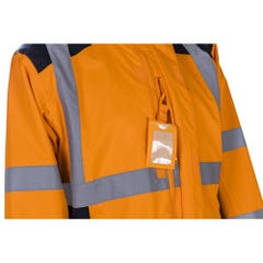 Parka de pluie HV haute visibilité robuste Coverguard SANGAKU Orange Fluo S 4
