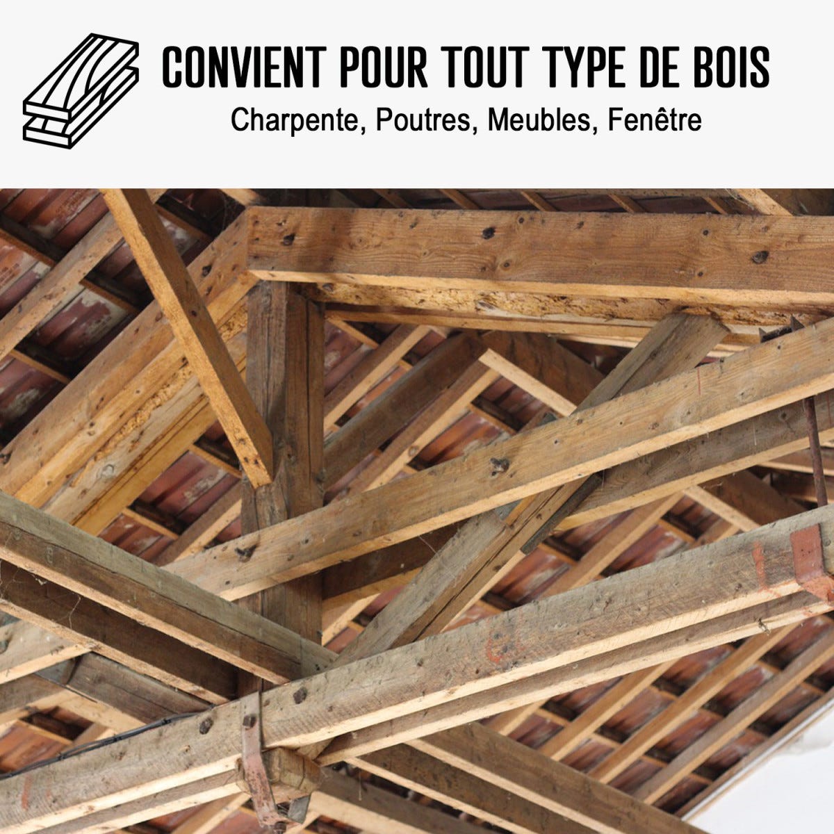 Traitement Bois Anti Termite : Traitement Des Bois, Charpente, Ossature Intérieur/extérieur - 5 L - Arcane Industries 3