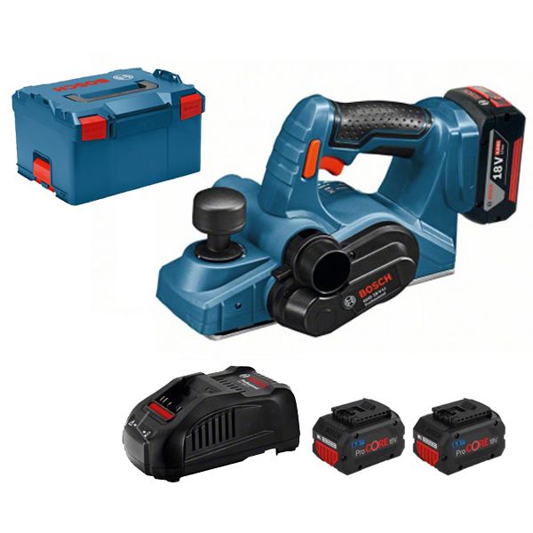 Rabot 18V GHO 18 V-LI + 2 batteries Procore 5,5Ah + chargeur + coffret L-BOXX - BOSCH