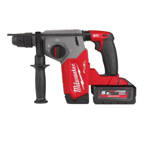 Perforateur-burineur SDS+ 18V FHX-552X 26mm HIGH OUTPO + 2 batteries 5,5 Ah + chargeur + coffret HD-BOX - MILWAUKEE - 4933478889