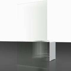 Schulte paroi de douche à l'italienne, 122 x 200 cm, verre rainuré 6 mm, profilé noir, Walk In style industriel 1