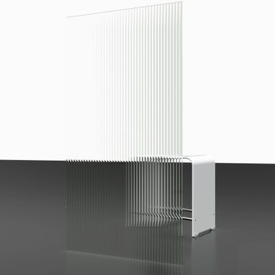 Schulte paroi de douche à l'italienne, 122 x 200 cm, verre rainuré 6 mm, profilé noir, Walk In style industriel 1