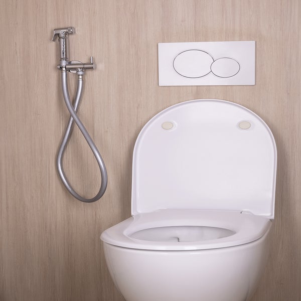 Kit Hygiène WC Confort avec Robinet + Support + Flexible +