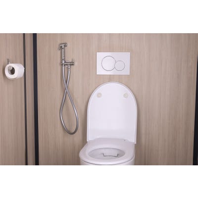 Kit Hygiène WC Douchette Laiton + Robinet 3 voies + Flexible +