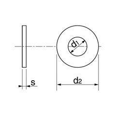 Rondelles plates Moyenne (M) inox A2 - 100 pcs - 5 mm 1