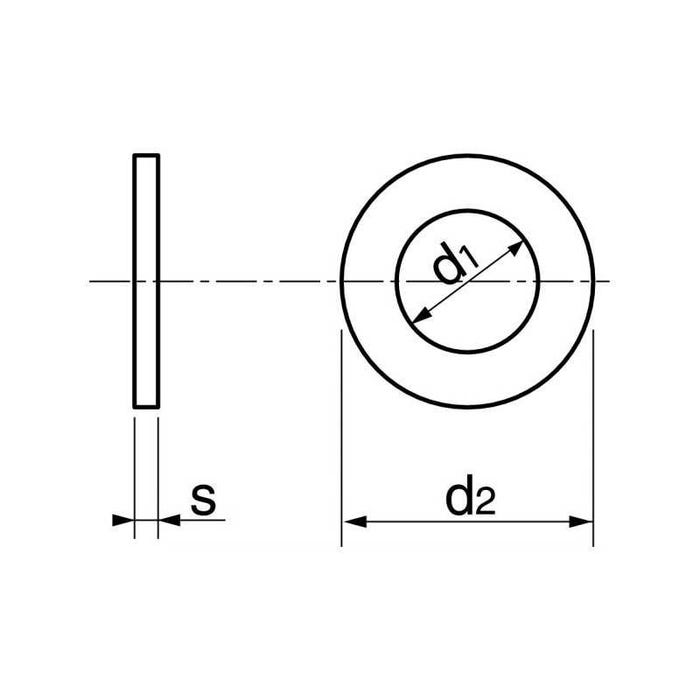 Sachet de rondelles plates DIN125 inox A4 - 20 pcs - 12 mm 1