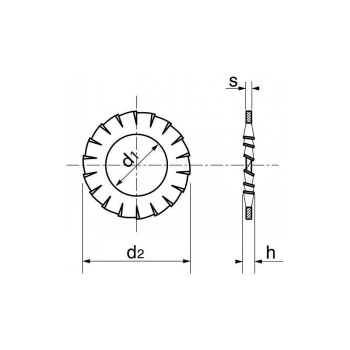 Rondelles éventail (AZ) inox A4 - 100 pcs - 8 mm 1