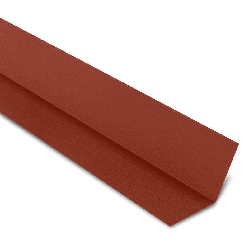 Faîtière Plate Contre Mur pour tôle tuile BACACIER Tuile R® | 1000 mm Longueur Brun mat 0