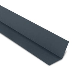 Faîtière Plate Contre Mur pour tôle tuile BACACIER Tuile R® | 1000 mm Longueur Anthracite mat