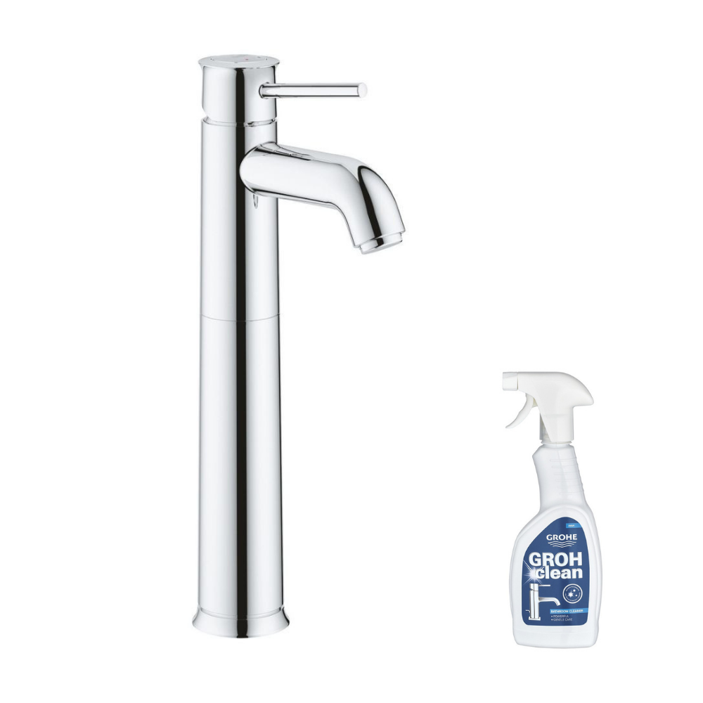 GROHE Mitigeur vasque Start Classic taille XL chromé avec nettoyant robinetterie GrohClean