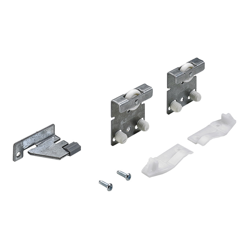 Kit coulisse de porte supérieur topline 27 2 ou 3 portes - Charge maxi par vantail : 25 kg - Garniture : Pour 2 vantaux
