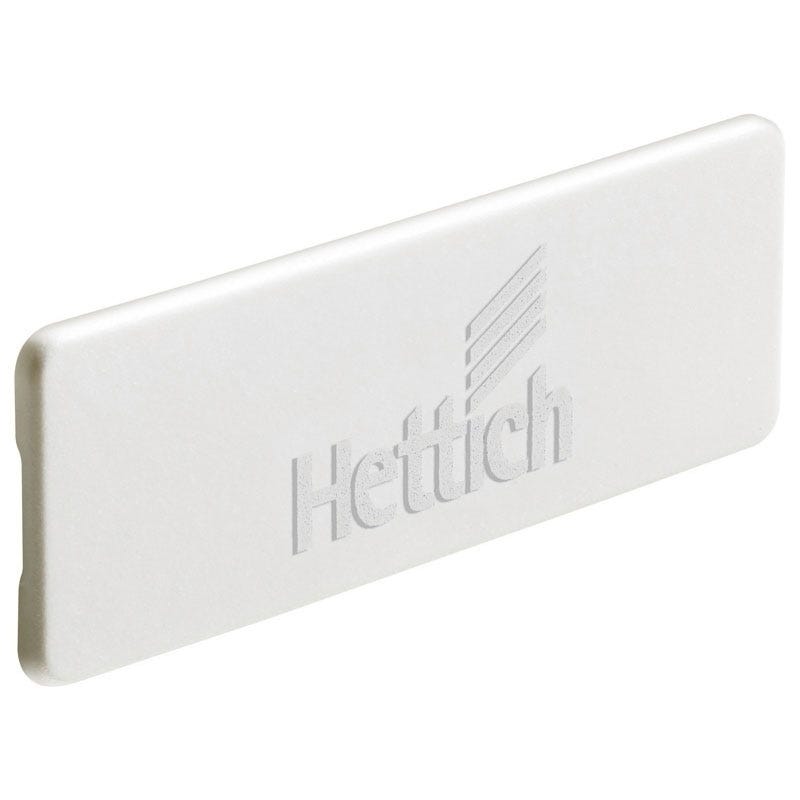 Cache plastique pour profil arcitech - Décor : Blanc - Version : Avec logo - HETTICH 1