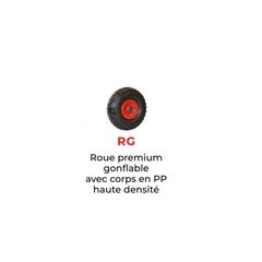 Diable charge cylindrique roues gonflables 200kg SAC15-RG Stockman 1