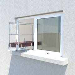 Echafaudage de fenêtre en acier avec béquille - 40.081/082 0