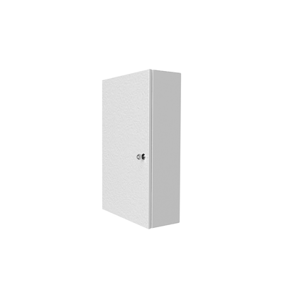 Coffret d'habillage en acier blanc avec serrure à clef pour tableaux électriques 13 modules | Dimensions intérieures : H. 480 x L. 268 x P. 125 mm
